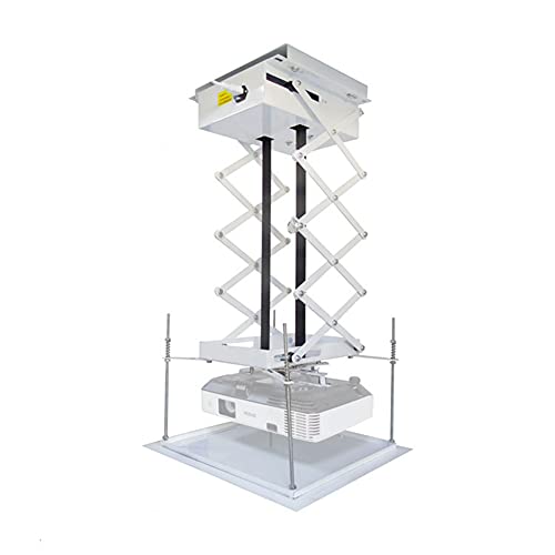 PreAsion 59 Inch Projector Bracket Motorized Lift Projector Lift Projector Lift Motorized Ceiling Projector Scissor Bracket Projector Hidden Lifter Adjustable Wireless Control
