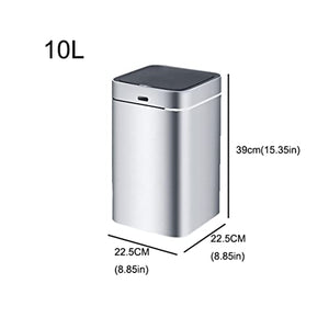 WRLRUILIAN Wastebasket Stainless Steel Rechargeable Intelligent Automatic Induction Trash Can Household Kitchen Living Room Trash Can 10L Recycling Trash Can (Size : 10L)