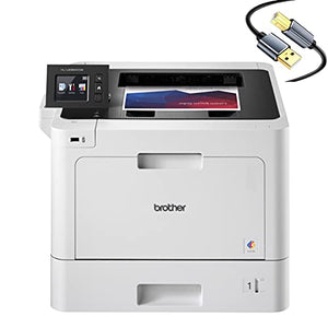 Brother HL-L8360CDWB USB & Wireless Print Only Color Laser Printer for Home Business Office - 2.7" Touchscreen LCD, 31 ppm, 600 x 2400 dpi, 8.5 x 14, Automatic 2-Sided Print, Tillsiy Printer Cable