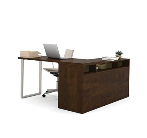 3-Piece Set Including a L-Shaped Desk, a lateral File Cabinet, and a Bookcase