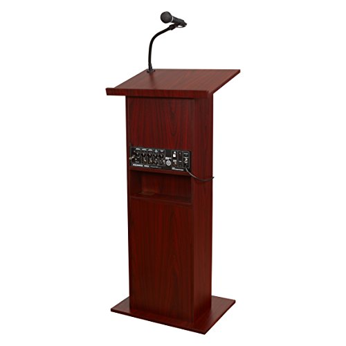 Oklahoma Sound Power Plus Floor Sound Lectern, Mahogany - 111PLS-MY, 22" x 46" x 17