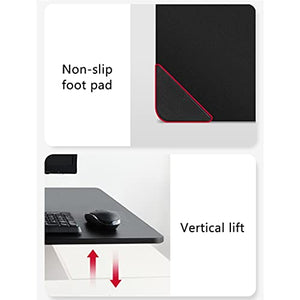 Standing Desk Converter 25.4inch Height Adjustable Sit to Stand Up Desk Riser Home Office Desk Workstation for Monitors Laptop (Color : Black)