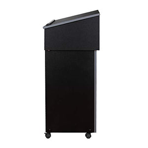 OEF Furnishings Combo Lectern and AV Cart/Lectern Base, Black