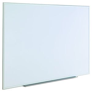 Universal Dry Erase Marker Board, Melamine, 72 x 48, Silver Aluminum Frame