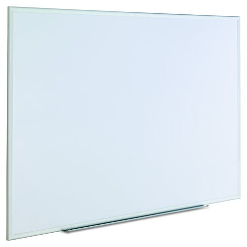 Universal Dry Erase Marker Board, Melamine, 72 x 48, Silver Aluminum Frame