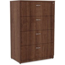 Lorell 34388 Essentials Lateral File, Walnut Laminate