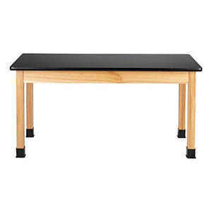 Learniture Heavy-Duty School Science Lab Table with Laminate Top - 24" x 60" x 30", Black