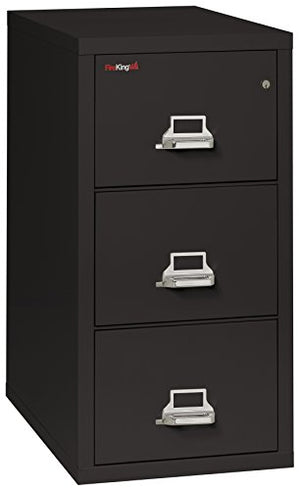 FireKing Fireproof Vertical File Cabinet (3 Legal Sized Drawers, Waterproof, 40.25" H x 20.81" W x 31.56" D, Black)