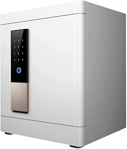 Jiaong Smart Alarm Safe,Digital Fingerprint Password Anti-Theft Safes Deposit Box,Bedside Cabinet Safes,Automatic Door Opening,Perfect for Home Office Hotel Business Jewelry Cash Use Storage