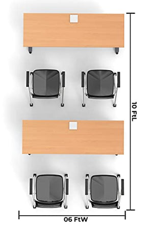 Team Tables Folding 4 Person Training Meeting Seminar Classroom Tables with Z-Base, Power+USB Outlet, and Fold+Nest Storage