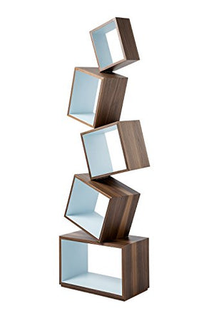 Malagana Equilibrium Bookcase Wood Collection (Celeste)