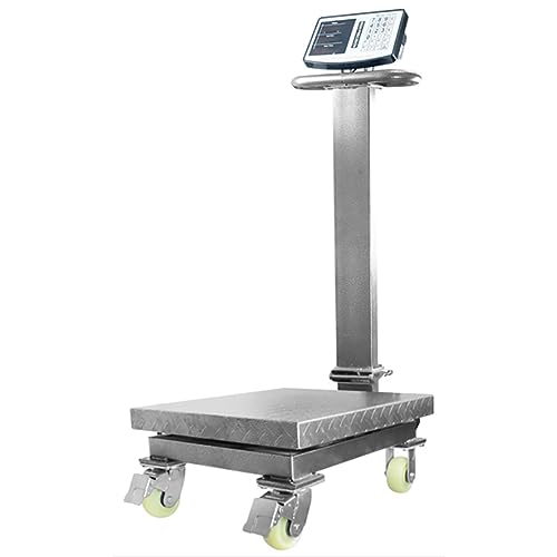 KDFWYDS Industrial Shipping Scale with Wheels - 1000kg/500g, Black