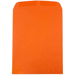 JAM PAPER 9 x 12 Open End Catalog Colored Envelopes - Orange Recycled - Bulk 500/Box
