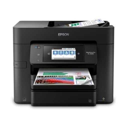 Epson Workforce Pro EC-4040 Inkjet Multifunction Printer Starter Bundle (5 Items)