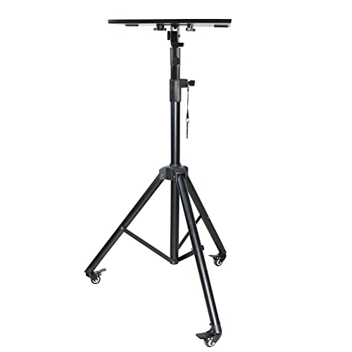 SONGCHAO Projector Mount Bracket Screen Tripod Stand with Pulley - Adjustable Floor Stand for Office Home Theater