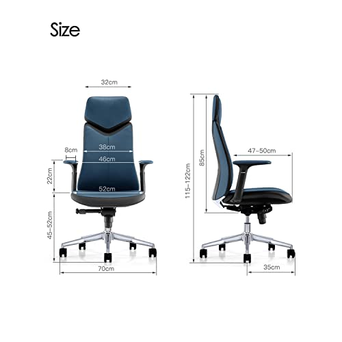 CYXI Office Chair, Adjustable Swivel Executive Boss Chair - Blue