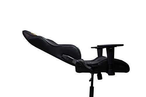GT Throne, Immersive Gaming Chair, Vibrating Computer and Console Chair, Racing Style High-Back with Lumber Support and Headrest (Black on Black)