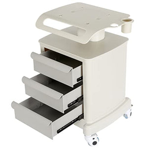 EcomVast Mobile Ultrasound Trolley Cart 110LBS Load with 4 Wheels 2 Brake