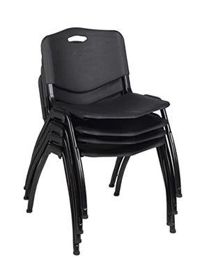 Regency M Stack Chair (4 Pack), Black