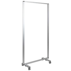 Flash Furniture Raisley Mobile Freestanding Clear Room Divider Sneeze Guard