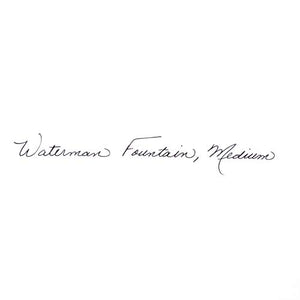 Waterman Expert Fountain Pen, Matte Black with Chrome Trim, Fine Nib with Blue Ink Cartridge, Gift Box