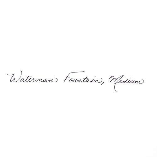 Waterman Expert Fountain Pen, Matte Black with Chrome Trim, Fine Nib with Blue Ink Cartridge, Gift Box
