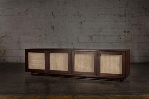 Lschool Contemporary Ixtle Walnut Finish Credenza