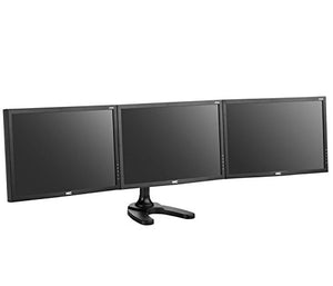 Atdec SD-FS-T Spacedec Triple Monitor Mount with Freestanding or Bolt Through Mounting Option and 75x75/100x100mm VESA Support, Black