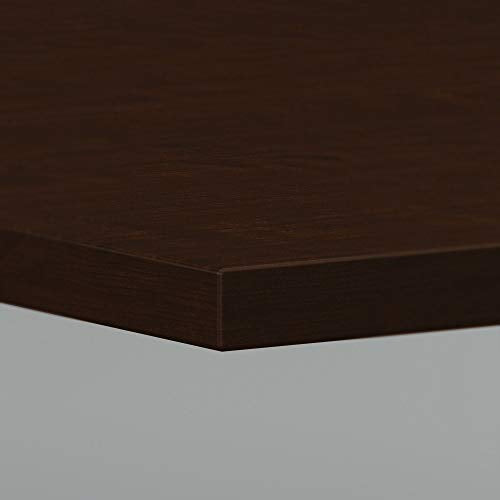 Bush Business Furniture 120" x 48" Boat Top Conference Table with Wood Base, Mocha Cherry