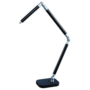BLACK+DECKER PureOptics Summit Flex Ultra Reach 10W Flicker-Free Natural Daylight LED Desk Lamp with USB Charging Port, 6 Dimming Levels (447 Lumens), Black/Gray (LED10ARC-BLK)