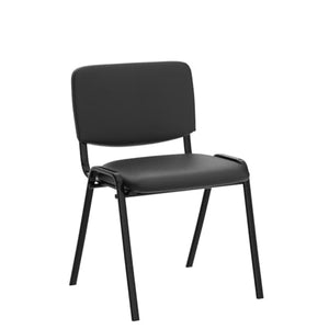 H&Y HEAH-YO Reception Chair Stacking Mesh Armless Office Conference Black Desk Chairs