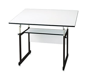 Alvin WMJ48-3-XB Workmaster Jr. Table, Black Base White Top (36" x 48")