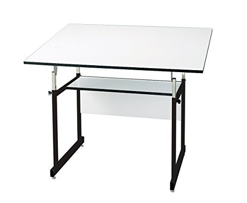 Alvin WMJ48-3-XB Workmaster Jr. Table, Black Base White Top (36" x 48")