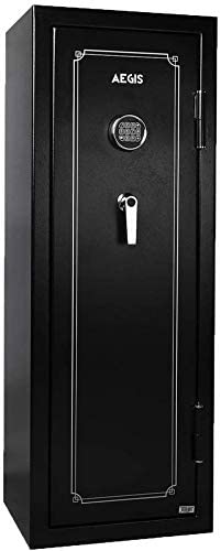 AEGIS Fireproof Rifle Safe, 14 Shotgun Rifle Safe, UL Certified Electronic Gun Storage Box Safe, With Numeric Keypad Lock and Key(6.61 Cubic Feet)