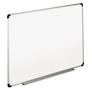 Universal 43725 Dry Erase Board, Melamine, 72 X 48, White, Black/Gray Aluminum/Plastic Frame