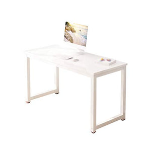 None Computer Desk White Study Table Home Office Workstation 160x80x74cm