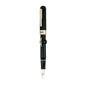 Conklin Mark Twain Crescent Fountain Pen, Black Chased with Rose Gold Trim, Medium Nib (CK71138)