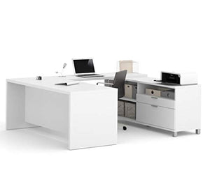 Bestar Pro-Linea U-Desk, White