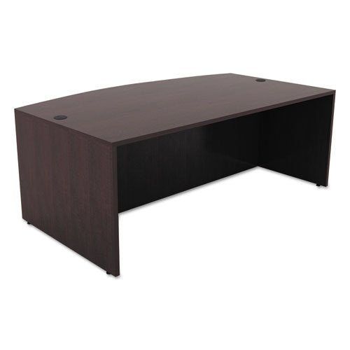 Alera ALEVA227236ES Valencia Bow Front Desk Shell, 71w x 35 1/2d to 41 3/8d x 29 5/8h, Espresso