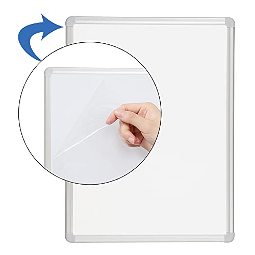 Wall Mounted whiteboard, 60x36 inch Large Magnetic Dry Erase Board for Home Office and School Supplies, Silver Aluminium Frame with Detachable Marker Tray, Markers Eraser and Magnets Included