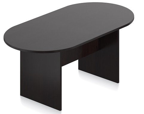 Offices To Go 6 Ft Conference Table 71"W X 36"D X 29 1/2"H One Piece Top, Slab Base - American Espresso