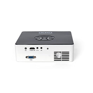 AAXA M6 Full HD Micro LED Projector with Built-In Battery Native 1920x1080p Fhd Resolution 1200 Lumens 30 000 Hour Leds Onboard Media Player Business/Home Theater Use Projector (Renewed)