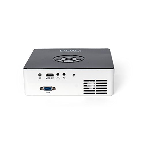 AAXA M6 Full HD Micro LED Projector with Built-In Battery Native 1920x1080p Fhd Resolution 1200 Lumens 30 000 Hour Leds Onboard Media Player Business/Home Theater Use Projector (Renewed)