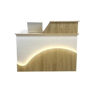 XINGYUDS Reception Desk with Keyboard Tray & Drawers, Front Desk Reception Counter - 23.62" Dx47.24 Wx39.37 H