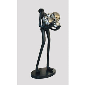 WAGLOS Fiberglass Resin Human Shaped Floor Lamp 160cm, Silver