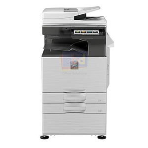 Sharp MX-3550N Tabloid/Ledger-Size Color Laser Multi Function Copier Machine - 35ppm, Copy, Print, Scan, Auto Duplexing, Network Print & Scan, Center Exit Tray, 2x500 Sheets Trays, Stand