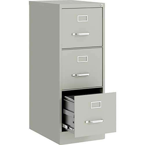 Lorell Fortress Vertical File Cabinet, Gray