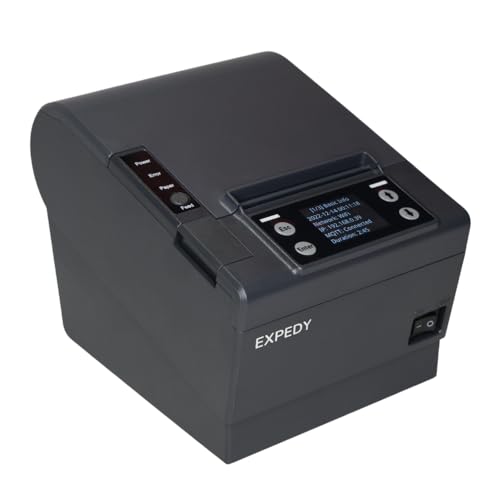 EXPEDY - DoorDash 80mm Receipt Printer - Bluetooth/WiFi/USB - ESC POS Commands - Auto Cutter - Support Cash Drawer - Kitchen