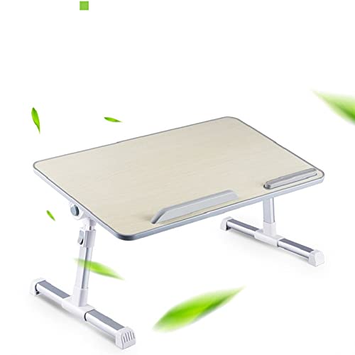 Multi-functional Folding Laptop Stand Holder Study Table Desk Wooden Foldable Computer Desk (Color : A)