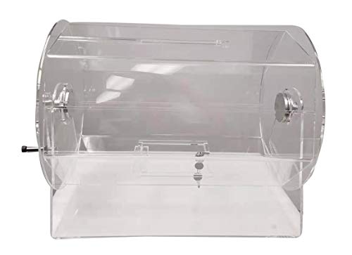 Large Heavy Duty Acrylic Raffle Drum Holds up to 10000 Tickets